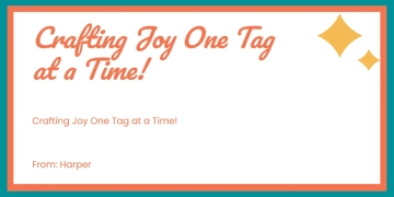 Free DIY Gift Tag Template to Edit Online