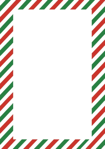 Free Stripes Christmas Border Template to Edit Online