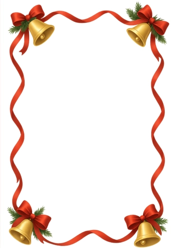 Free Christmas Bell Border Template to Edit Online
