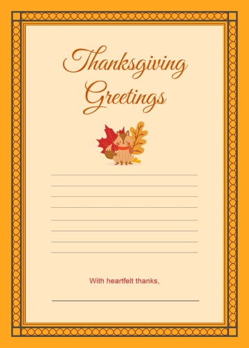 Free Blank Thanksgiving Wishes Template to Edit Online