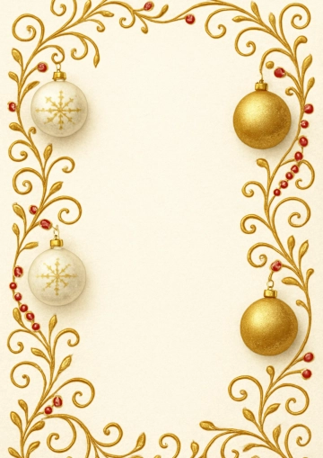 Free Elegant Christmas Border Template to Edit Online