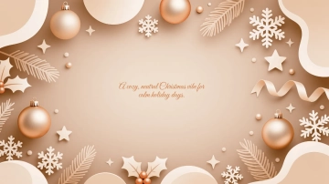 Free Christmas Aesthetic Beige Background Template to Edit Online