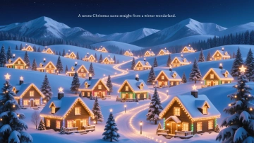 Free Aesthetic Christmas Landscape Background Template to Edit Online