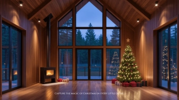 Free Aesthetic Christmas Scene Background Template to Edit Online