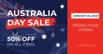 Free Australia Day Sale Promotion Facebook Post Template to Edit Online