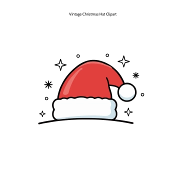 Free Vintage Christmas Hat Clipart Template to Edit Online