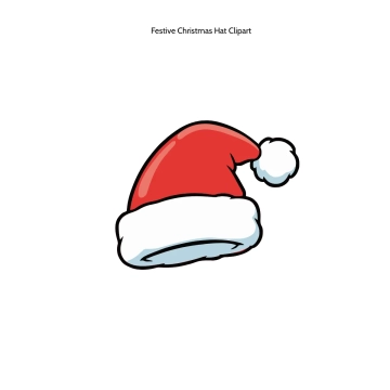 Free Festive Christmas Hat Clipart Template to Edit Online