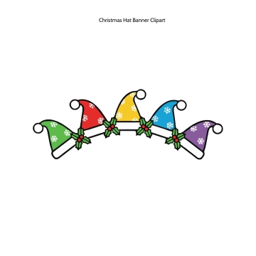 Free Christmas Hat Banner Clipart Template to Edit Online
