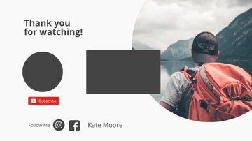Free Travel Themed Youtube End Screen Template to Edit Online
