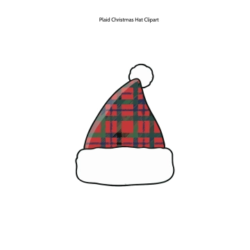Free Plaid Christmas Hat Clipart Template to Edit Online