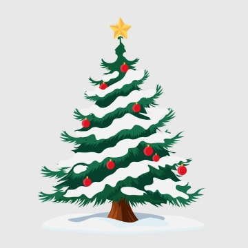 Free Snow Christmas Tree Clipart Template to Edit Online