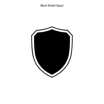 Free Black Shield Silhouette Vector Clipart (PNG, SVG) to Edit Online