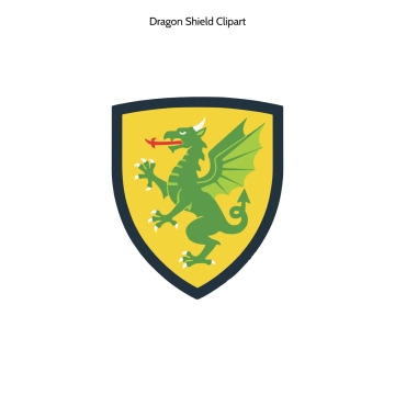 Free Dragon Shield Cartoon Vector Clipart (PNG, SVG) to Edit Online