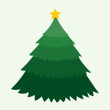 Free Plain Christmas Tree Clipart Template to Edit Online
