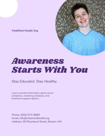 Free Printable Cancer Flyer Template to Edit Online