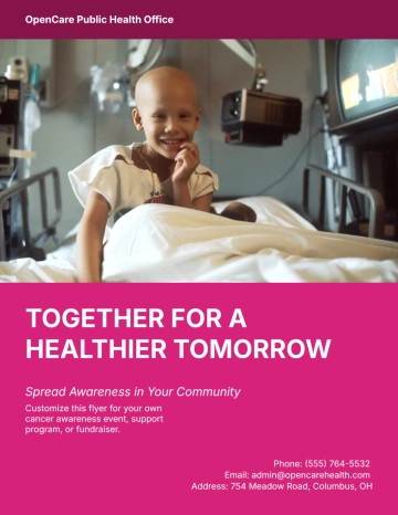 Free Editable Cancer Flyer Template to Edit Online