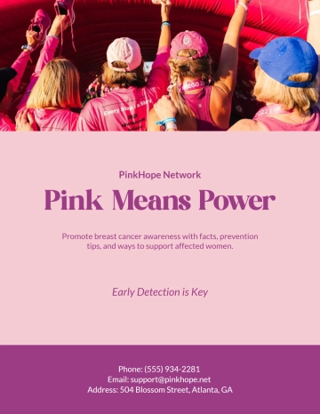 Free Breast Cancer Awareness Flyer Template to Edit Online