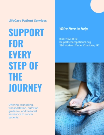 Free Patient Support Cancer Flyer Template to Edit Online