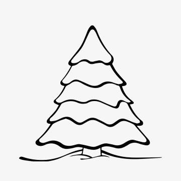 Free Outline Christmas Tree Clipart Template to Edit Online