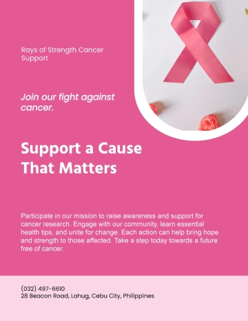 Free Pink Ribbon Cancer Flyer Template to Edit Online