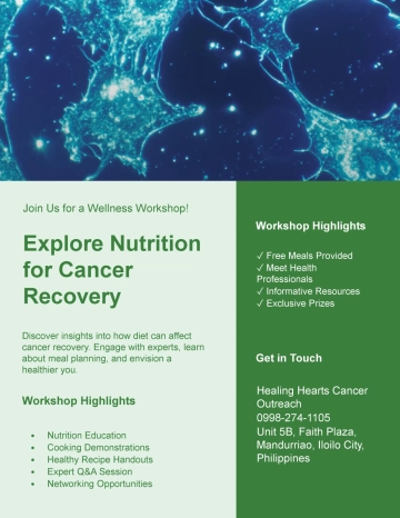 Free Dietetics & Wellness Cancer Flyer Template to Edit Online