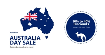 Free Modern Australia Day Facebook Post Template to Edit Online