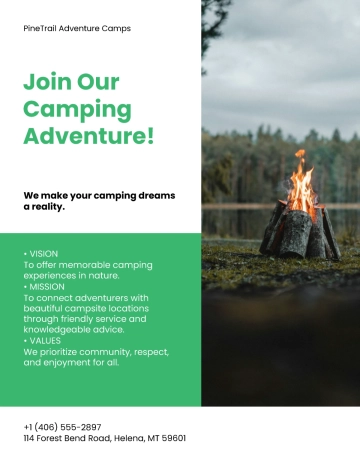 Free Blank Event Camping Flyer Template to Edit Online