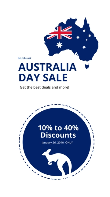 Free Modern Australia Day Whatsapp Post Template to Edit Online