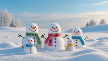 Free Modern Snowman Texture Template to Edit Online