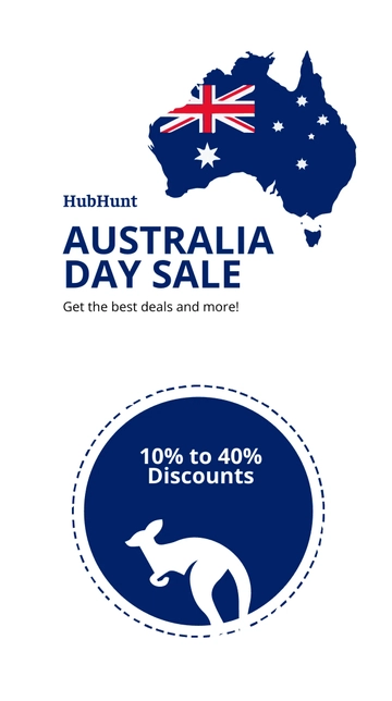 Free Modern Australia Day Instagram Story Template to Edit Online