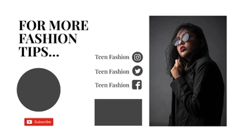 Free Fashion Youtube End Screen Template to Edit Online
