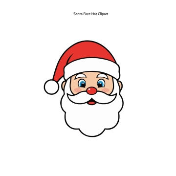 Free Santa Face Hat Clipart Template to Edit Online