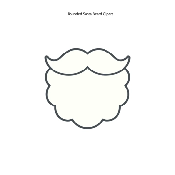 Free Rounded Santa Beard Clipart Template to Edit Online