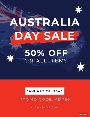 Australia Day Sale Promotion Flyer Template
