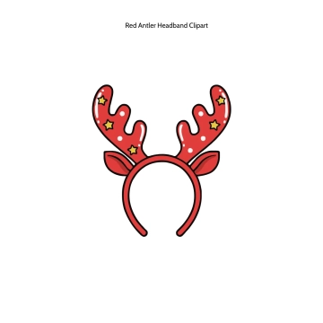 Free Red Antler Headband Clipart Template to Edit Online