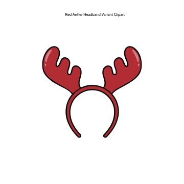 Free Red Antler Headband Variant Clipart Template to Edit Online