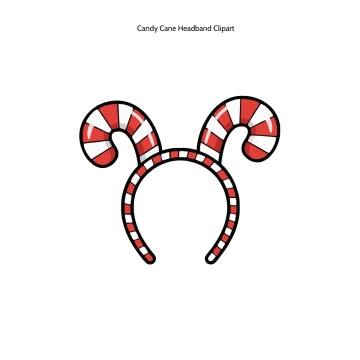 Free Candy Cane Headband Clipart Template to Edit Online