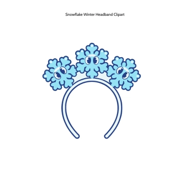 Free Snowflake Winter Headband Clipart Template to Edit Online