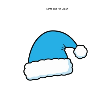 Free Santa Blue Hat Clipart Template to Edit Online