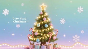 Free Cute Christmas Tree Background Template to Edit Online