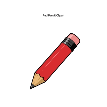 Free Red Pencil Vector Clipart (PNG, SVG) to Edit Online