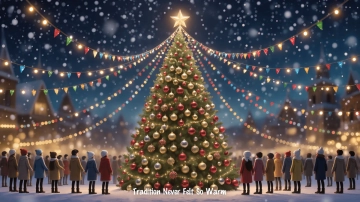 Free Big Christmas Tree Background Template to Edit Online