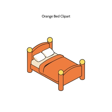 Free Orange Bed Vector Clipart (PNG, SVG) to Edit Online