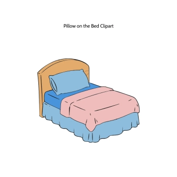 Free Pillow on the Bed Vector Clipart (PNG, SVG) to Edit Online