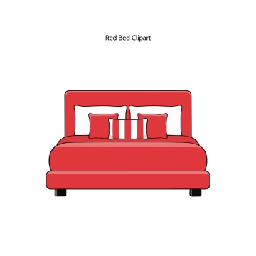 Free Red Bed Vector Clipart (PNG, SVG) to Edit Online