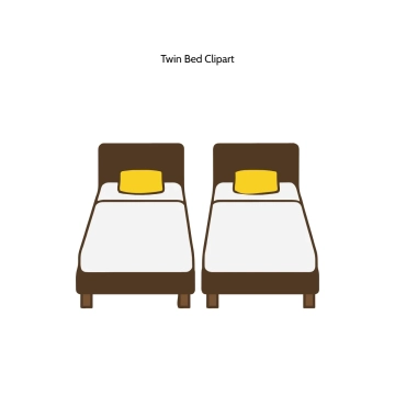 Free Twin Bed Vector Clipart (PNG, SVG) to Edit Online