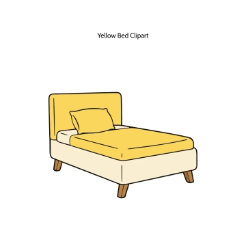 Free Yellow Bed Vector Clipart (PNG, SVG) to Edit Online