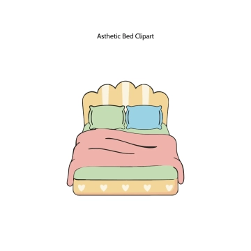 Free Aesthetic Bed Vector Clipart (PNG, SVG) to Edit Online