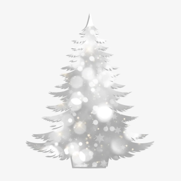 Free Silver Christmas Tree Clipart Template to Edit Online