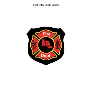 Free Firefighter Shield Vector Clipart (PNG, SVG) to Edit Online